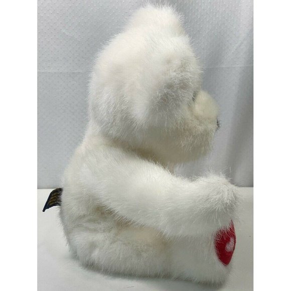 Boyds Collection Plush Bear White Jointed Furry Toy Animal 1988-2000 Vintage 10" - Picture 5 of 9